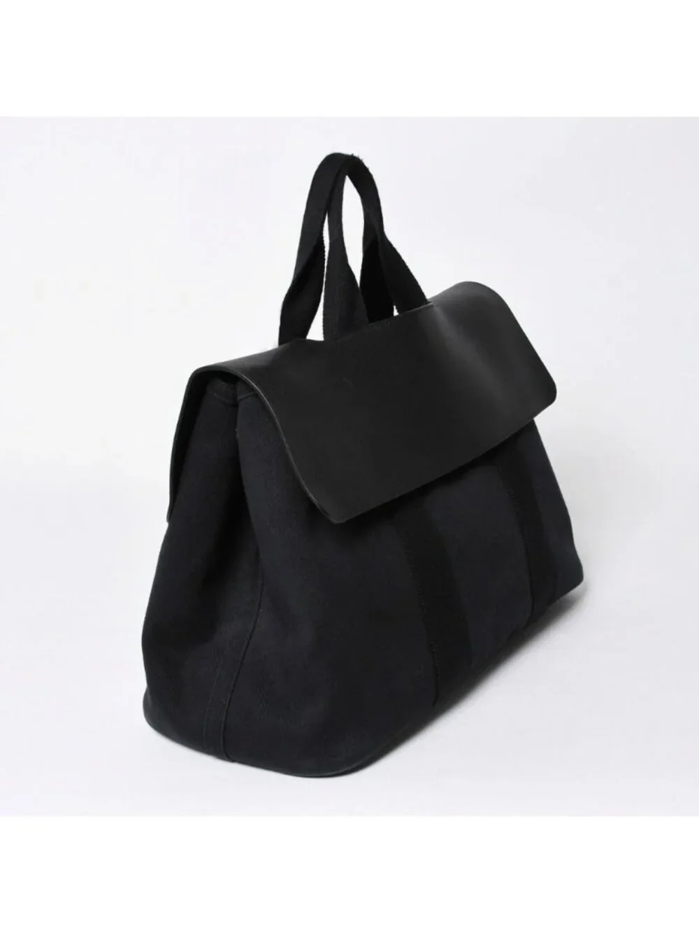 Hermes Handbag Valparaiso MM Tote Black Silver